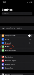 iOS Device Settings